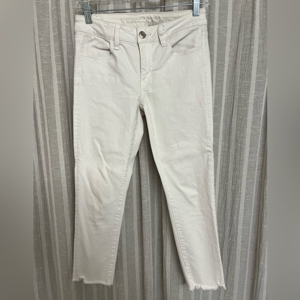 American Eagle Stretch Jegging Crop White - Size 4